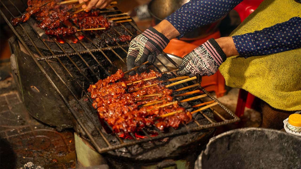 Street food in Siem Reap Cambodia